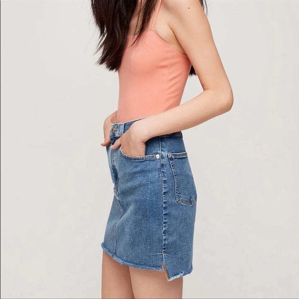 Aritzia Wilfred Free Denim Mini Skirt 8